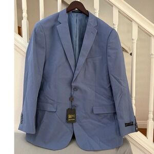 Braveman Mens Slate Blue Classic Fit Suit Jacket Blazer PR02 44L New